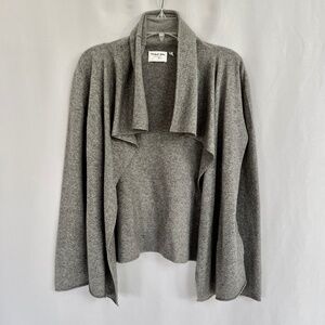 Michael Stars Cashmere Blend Open Front Cardigan Sweater Grey OS